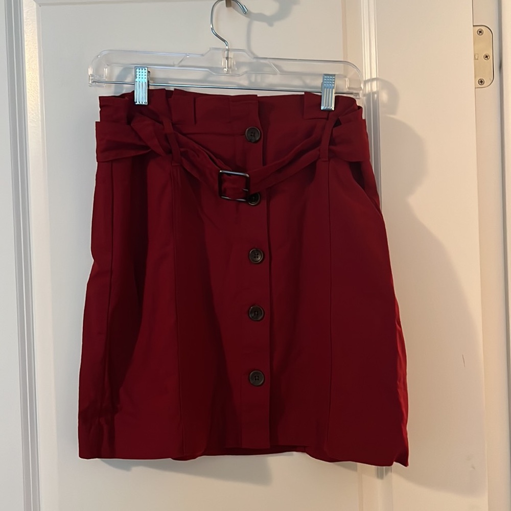 Banana Republic Factory Belted A-line Skirt in Brick Size 6
